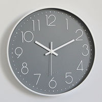 Infinity Time 12 pouces, prix d'usine en gros, horloge murale à Quartz ronde et silencieuse en plastique pour la décoration de la maison, décoration murale du salon