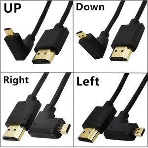 Oem ODM siêu cực kỳ mỏng tốc độ cao HDM cuộn cáp 4K * 2K od3.2mm HDM nam để micro HDM cáp 1.2m - Product Image 3