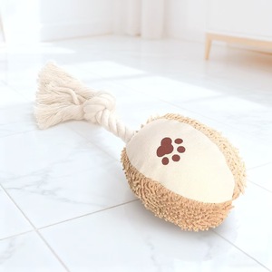 Hot Sale Classic Eco-Friendly Cat Toy Self Entertainment Chew Resistant Plush <b>Rope</b> Knot Squeaky Puppy Tug of Wa - Product Image 2