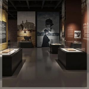 <span class=keywords><strong>Vitrine</strong></span> minimaliste en acier et verre pour objets culturels, production sur mesure - Product Image 3