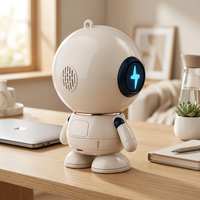 Robot de bureau intelligent AI avec haut-parleur, écran tactile TFT, assistant vocal, horloge de bureau ABS pour enfants