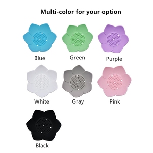 Eco Friendly Silicone Lotus Flower Shaped Bathroom Silicone <strong>Soap</strong> Holder Case Box Travel <strong>Soap</strong> <strong>Dish</strong> <strong>With</strong> <strong>Drain</strong> - Product Image 3