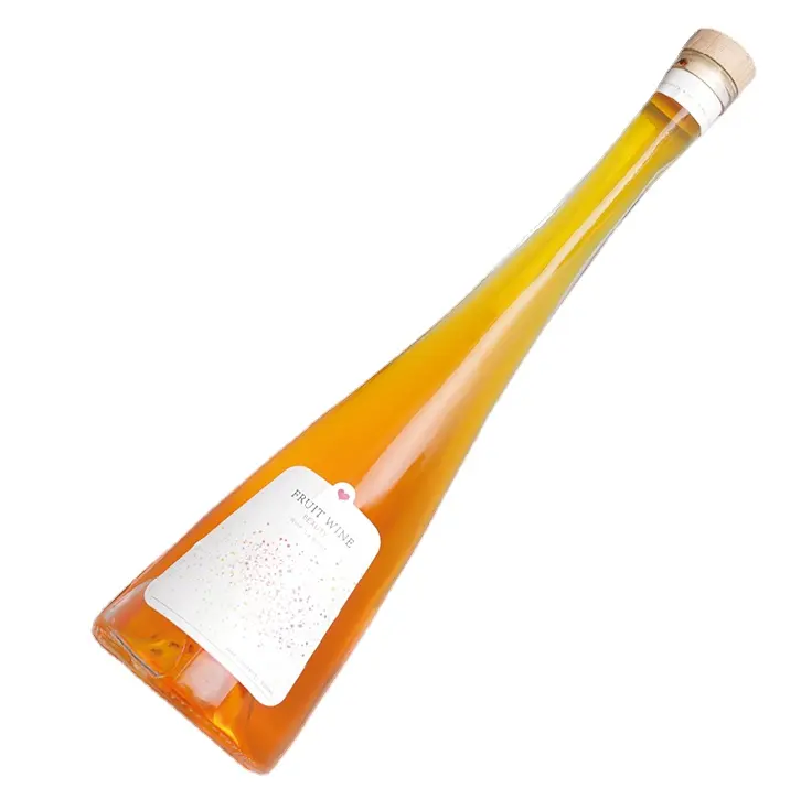 Customizable Label Glass 500ml Empty Unique Wine Bottle Whiskey Bottle With Lid Foreign Wine Bottle