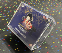 Boîte de présentation en acrylique transparente moderne sur mesure pour jeu de cartes One Piece OP 02 Booster avec montage facile