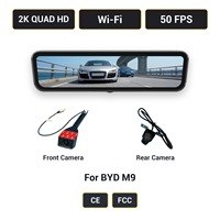 Caméra de tableau de bord pour rétroviseur BYD M9 H10 Pro avec streaming, 2K, 9,2 pouces, double objectif avant et arrière, WiFi, certifiée CE FCC, d'origine usine