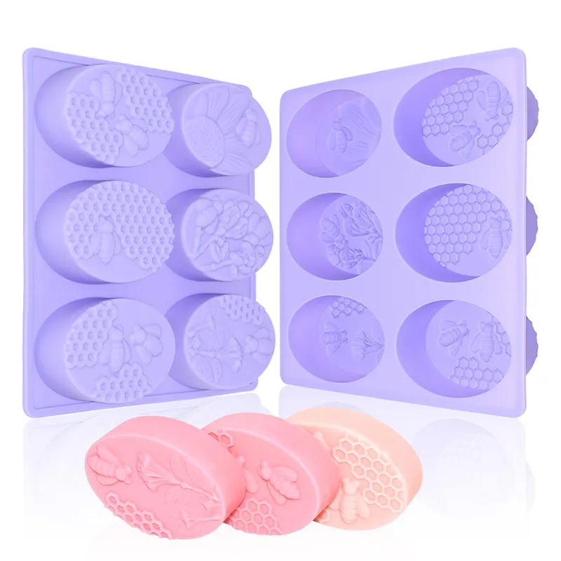 BPA Free Handmade Xà Phòng Khuôn 3D Ong Tổ Ong Xà Phòng Sô Cô La Jelly Bánh Làm Khuôn Silicone Xà Phòng Khuôn Mẫu