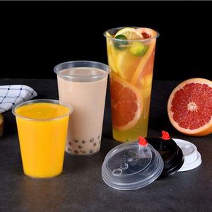 Fabrication de gobelets en plastique PP transparent givré écologiques pour boissons chaudes et froides, 600 ml, 700 ml, gobelet pour thé au lait, jus, café, soda avec couvercle - Product Image 4