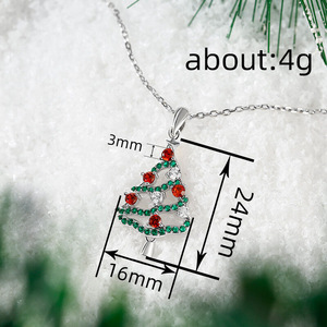 Collana con Ciondolo Albero di Natale per Donne, Regalo Colorato per le Feste, Gioielli alla Moda - Product Image 6