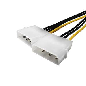 Adaptateur double Molex vers PCIe 8 broches, câble convertisseur GPU haute puissance pour cartes graphiques de bureau - Product Image 3