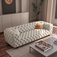 Meubles d'hôtel de salon de tissu de base d'acier inoxydable de conception minimaliste moderne