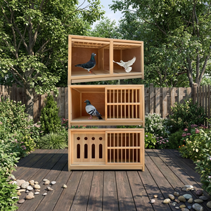 Jaula de Madera de Alta Calidad para Palomas Mensajeras, Directo de Fábrica, con Nidos y Accesorios para Cría y Transporte de Palomas de Competición - Product Image 1