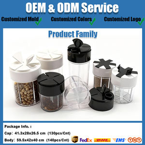 Populaire BBQ 4oz 5oz 8oz 9oz kruidenpotjes flesjes plastic kruidenflesjes specerijenflesjes met verzegeling condimenten <span class=keywords><strong>dispenser</strong></span> - Product Image 5