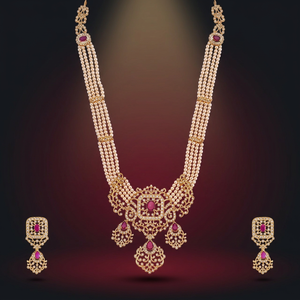 Zircon Flower <b>Necklace</b> 187801 with Zinc Alloy Short Layered Design and Dazzling Zircon Stones for Women's Wedding - Product Image 2