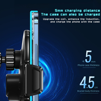 Prix usine 15w Smart Inductif Auto Serrage Charge Rapide Magnétique Sans Fil Support De Support De Voiture Chargeur Support De Téléphone Sans Fil