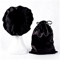 Sac d'emballage personnalisé en satin de soie pour perruques, blanc et noir, étui de rangement pour cheveux, vente en gros OEM pour influenceurs de marques capillaires