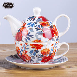 Tetera <span class=keywords><strong>de</strong></span> cerámica azul logotipo personalizado nueva taza <span class=keywords><strong>de</strong></span> porcelana <span class=keywords><strong>de</strong></span> hueso y platillo regalo juego <span class=keywords><strong>de</strong></span> té <span class=keywords><strong>de</strong></span> cerámica con tetera <span class=keywords><strong>para</strong></span> una persona olla individual <span class=keywords><strong>Te</strong></span> - Product Image 4