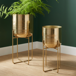 <b>Brass</b> Gold Planters With Stand Metal <b>Sheet</b> Planter - Product Image 3