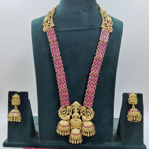 Ensemble de colliers longs en plaqué or avec pierre Pota Temple Bijouterie fine 10581271PK - Product Image 2