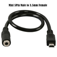 Câble adaptateur DC 35 mm femelle vers Micro USB/Micro 5 broches mâle pour microphone/écouteur et audio de smartphone