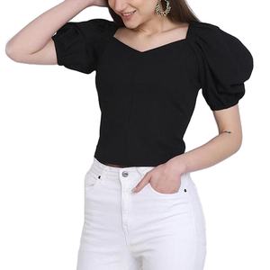 Top chemisier en mousseline pour femmes Looks professionnels et décontractés Excellente qualité Chemisier en mousseline simple et solide - Product Image 1