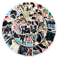 50 autocollants photo personnalisés en PVC imperméable NCT DREAM K-Pop Boy Band pour la décoration de tablette et de boîte cadeau DIY
