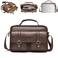 Sac à bandoulière pour ordinateur portable en cuir PU de haute qualité, élégant et professionnel pour hommes, avec logo personnalisé WEIXIER