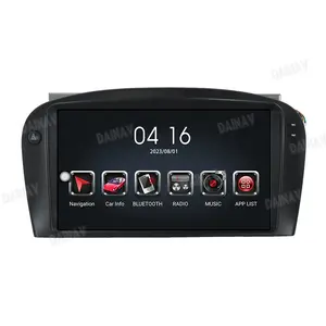 Radio mobil Android 12 8 inci, pemutar Multimedia navigasi GPS layar sentuh 2004-2007 8 core 128G untuk Maserati 3200GT 4200GT