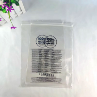 Service OEM accepté, sacs à fermeture éclair transparents GRS EN15343, sac à fermeture éclair 100% recyclé pour l'emballage des vêtements avec logo