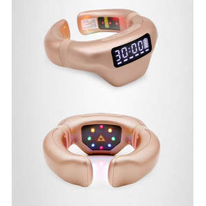 Nuevo Producto: Masajeador Cervical Tres en Uno con Luz LED Roja Láser, Calentamiento y Control de Tiempo, Material ABS, USB, Dorado - Product Image 1