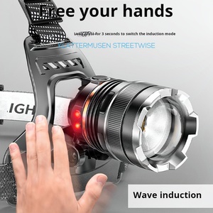 XINSITE Đèn pha <span class=keywords><strong>LED</strong></span> USB siêu sáng P50 Có thể phóng to Đa chức năng Bảo vệ chói 90 độ Đèn pin có thể sạc lại có thể điều chỉnh được - Product Image 2