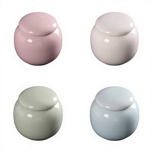 קופסת כד קרמיקה קטנה לחיות מחמד, אלגנטית, פשוטה, אטומה, עמידה בפני לחות, לאיסוף שיער, כד זיכרון לחתולים וכלבים, צנצנת לשריפת גופות. - Product Image 2