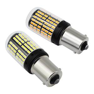 ไฟท้ายรถยนต์ LED ความสว่างสูงรุ่นใหม่ พร้อมไฟเบรกและไฟเลี้ยว ระบบถอดรหัส 1156 144 SMD 3014 ป้องกันการกระพริบ แสงคงที่ - Product Image 1