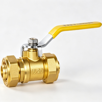 Válvulas de Bola de Latón de Doble Compresión de Alta Temperatura TK 211 OEM para Tubería de Plástico de Aluminio PEX AL PEX de 16-20 mm
