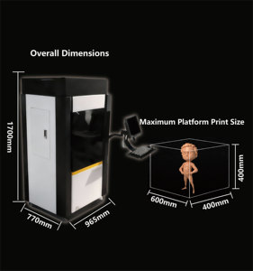 Imprimante 3D laser SLA industrielle de haute précision, connectivité USB pour modèles architecturaux, moules de chaussures, garantie 1 an - Product Image 3