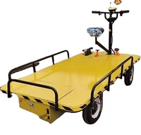 Carretilla Eléctrica para Transporte de Palés, Carro Plano Eléctrico para Obras de Construcción, Carretilla de Plataforma Automática