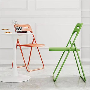 Silla Plegable Portátil Moderna de Proveedor, Taburete con Respaldo, Creativo, Simple, para Adultos, Sillas de Comedor, Hogar, Dormitorio, Exterior, Plástico - Product Image 2