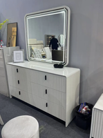 Meubles de chambre à coucher modernes avec coiffeuses, lit king size, table de chevet, commode, ensemble de meubles de chambre à coucher très vendu 2026
