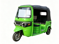 Tricycle électrique fiable à 3 places, taxi motorisé, tuk-tuk électrique pour le transport quotidien, batterie 72V