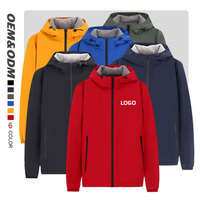 Veste d'hiver pour homme avec logo imprimé personnalisé, coupe-vent, imperméable, en tissu softshell matelassé, super chaude, en polaire, à capuche
