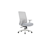Chaise de bureau ergonomique à dossier mi-haut en maille avec support lombaire réglable et base pivotante à roulement fluide pour espace de travail commercial