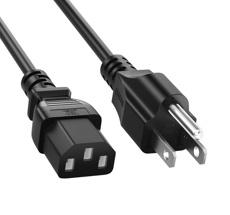 Kabel catu daya US kabel daya PC/kabel daya komputer/kabel daya AC