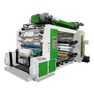 Normal Speed Wide Web Plastic Film Stack Flexographic Printing Machine 4 6 Colors