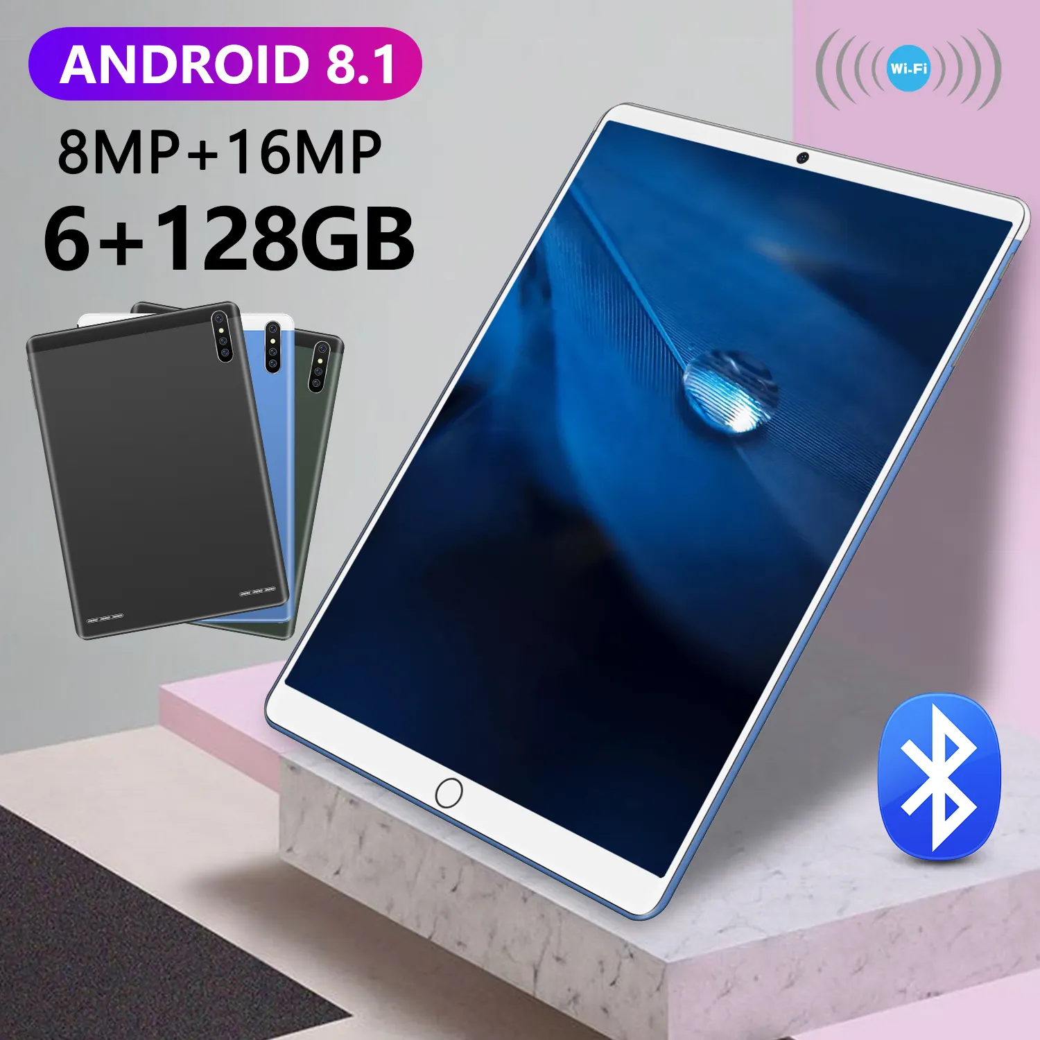 Горячая распродажа! S12 6 ГБ + 128 Гб 8MP + 16MP Android 8,0 планшет двойной sim-беспроводной доступ в Интернет оригинальный 10,1 inch Tablet Pc таблетки отличного качества