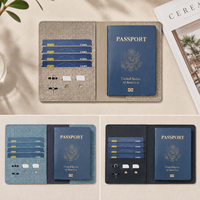 Dompet Paspor Minimalis OEM Anti-RFID, Tempat Paspor untuk Perjalanan dengan Slot Kartu & Kantong Kartu SIM untuk Perjalanan