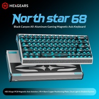 Clavier magnétique filaire HEXGEARS NorthStar 68 8000Hz avec interrupteurs magnétiques Kailh, corps en aluminium réglable RT, ARGB 140 LED, 68 touches