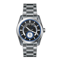 Reloj Mecánico de reserva de energía para hombre, piezas transparentes de acero inoxidable 57