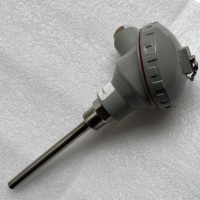 Sonde de température à thermocouple type K J PT100 avec transmetteur à raccord fileté pour la surveillance industrielle des liquides (liquide de refroidissement, eau chaude)