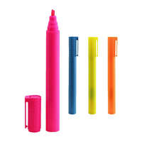 Surligneur géant pour étudiants avec logo personnalisé, pointe oblique, ensemble en plastique de couleur fruitée avec emballage parfumé