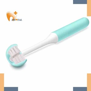 Spazzolino manuale Premium per adulti bambini morbido in Nylon con Design a tre lati funzione pieghevole per cliniche dentistiche per uso domestico - Product Image 1