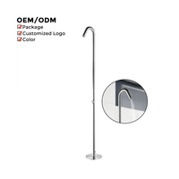Douche extérieure autoportante en acier inoxydable, colonne de douche, ensemble de douche pour piscine ou utilisation en bord de mer